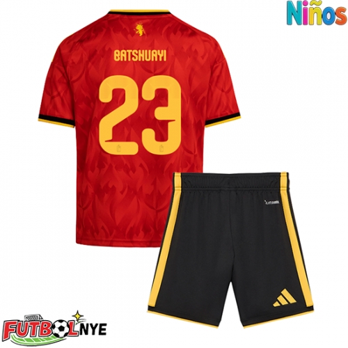 Camiseta Bélgica Michy Batshuayi #23 Primera Equipación para niños Mundial 2026 manga corta (+ pantalones cortos)